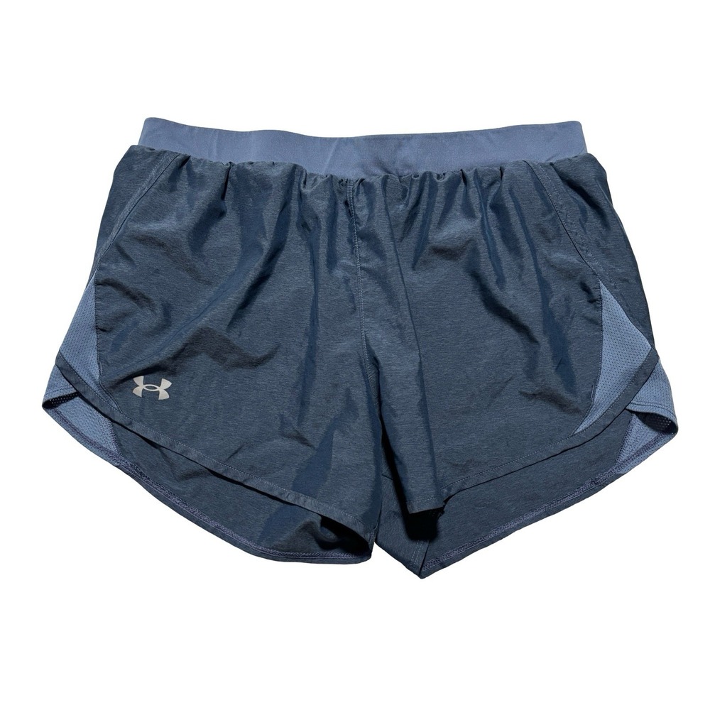 Under Armour Women's Gym Athletic Running Shorts Blue Size Large 32 x 2.5